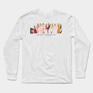 5/12 Philly PA Iconic Outfits Eras Lineup Long Sleeve T-Shirt